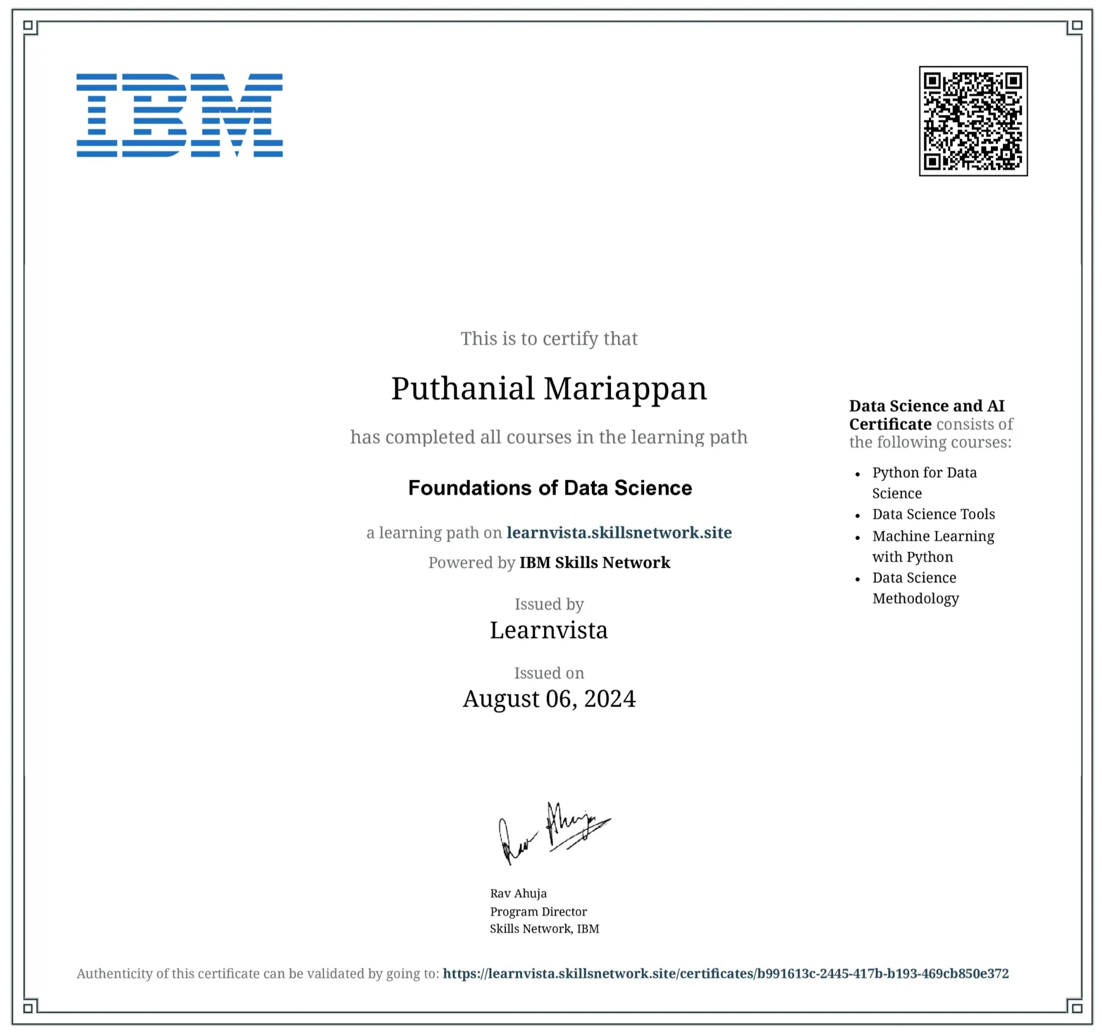 Certificate