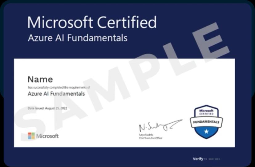 Microsoft Course Completion Certificate